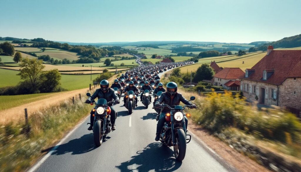 découvrez l'événement incontournable de la mayenne avec 1000 motos des motards au grand cœur. une parade impressionnante qui sillonne les routes, alliant passion et solidarité dans une journée inoubliable.