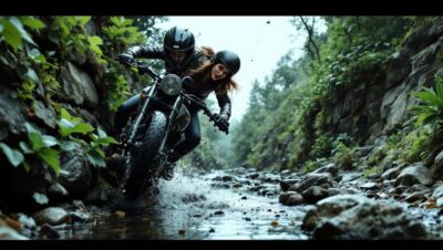 découvrez l'incident surprenant où une moto percuté un muret, entraînant la passagère dans un ruisseau. un récit captivant d'accident de la route qui souligne l'importance de la sécurité à moto.