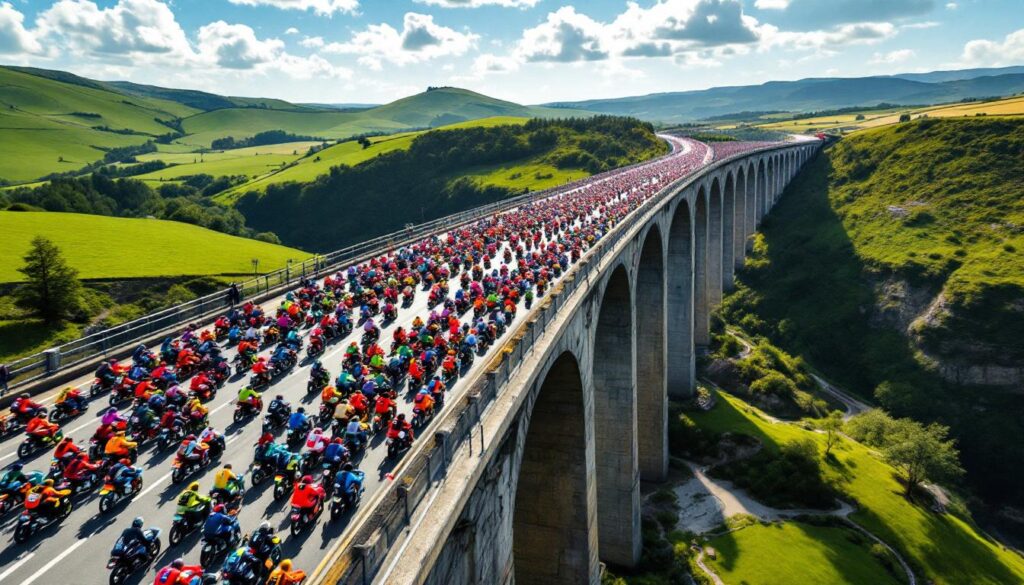 rejoignez la mobilisation à millau où 900 motos se rassemblent sur le célèbre viaduc pour sensibiliser et soutenir la lutte contre la mucoviscidose. un événement solidaire à ne pas manquer !