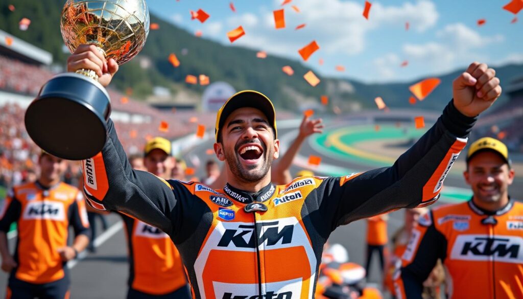 découvrez l'enthousiasme d'acosta pour le renouveau de ktm en motogp 2025, après son impressionnant podium au grand prix de république tchèque. un instant marquant qui reflète les promesses d'une saison pleine de surprises et de performances.