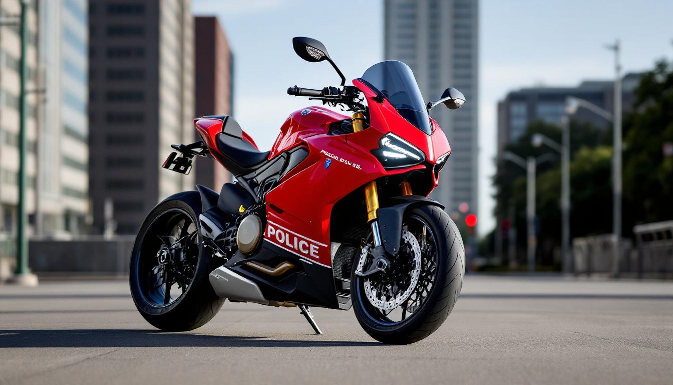 découvrez la ducati panigale v4 s, la moto de police la plus rapide au monde. avec son design agressif et ses performances exceptionnelles, elle ne sert pas seulement à attraper les voleurs, mais elle incarne également la passion de la vitesse et de l'innovation. plongez dans l'univers d'une bête mécanique conçue pour les amateurs de sensations fortes.