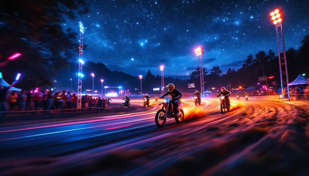 découvrez les soirées d'été de fun motos 30, où l'adrénaline rencontre la nuit ! participez à nos sessions de moto-cross nocturnes inoubliables, entouré d'une ambiance électrisante et d'une communauté passionnée.