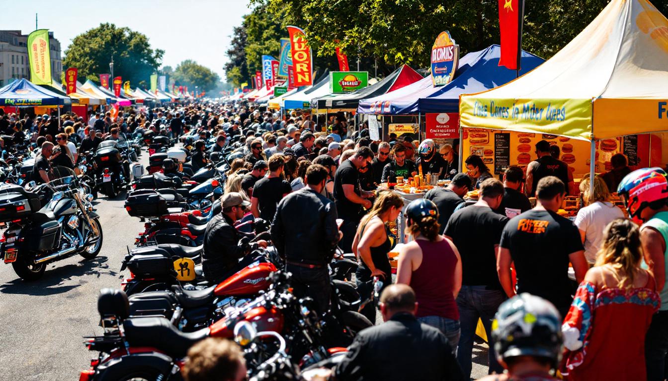 découvrez le globe de la mort, une attraction époustouflante qui promet de mettre en émoi la fête de la moto ! assistez à des performances à couper le souffle d'acrobates à moto dans un espace clos, alliant adrénaline et spectacle. ne manquez pas cette expérience inoubliable qui saura ravir les passionnés de vitesse et les amateurs de sensations fortes !