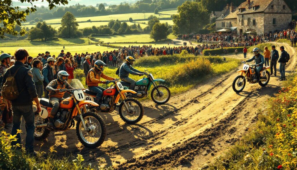 découvrez l'élégance des motos vintage au championnat de france d'enduro classique à villebret. un événement exceptionnel où passion et performances se rencontrent, célébrant l'histoire de la moto dans un cadre authentique.