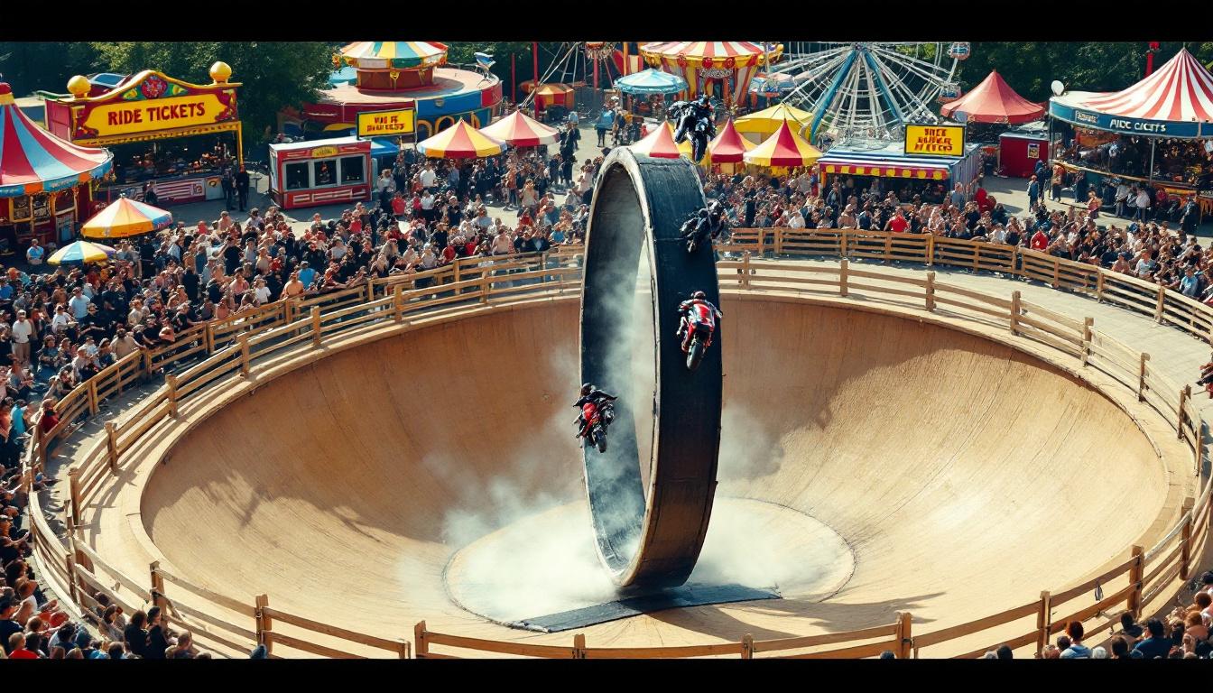 découvrez l'adrénaline du mur de la mort et les performances spectaculaires de motos au hellfest de le mans classic, où la passion pour la vitesse et le rock'n'roll se rencontrent dans une démonstration époustouflante de courage et de maîtrise.