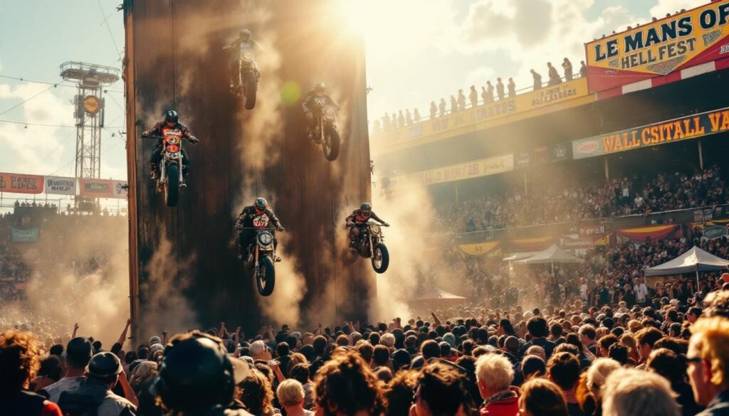 découvrez l'univers fascinant du mur de la mort au hellfest de le mans classic, où les performances époustouflantes des motocyclistes vous laisseront sans voix. plongez au cœur de cet événement légendaire et vivez des sensations fortes au rythme des motos.