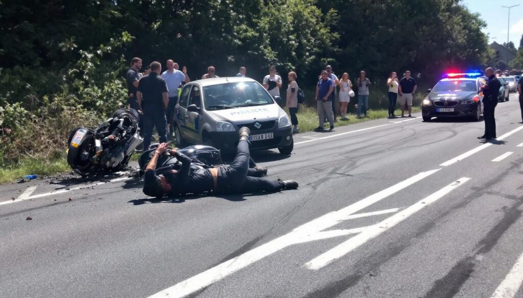 un accident tragique près de châtellerault met en scène une collision entre une moto et une voiture, entraînant des blessures graves pour le motard, dont le taux d'alcoolémie dépasse 2 g. découvrez les détails de cet incident choquant qui soulève des questions sur la sécurité routière.