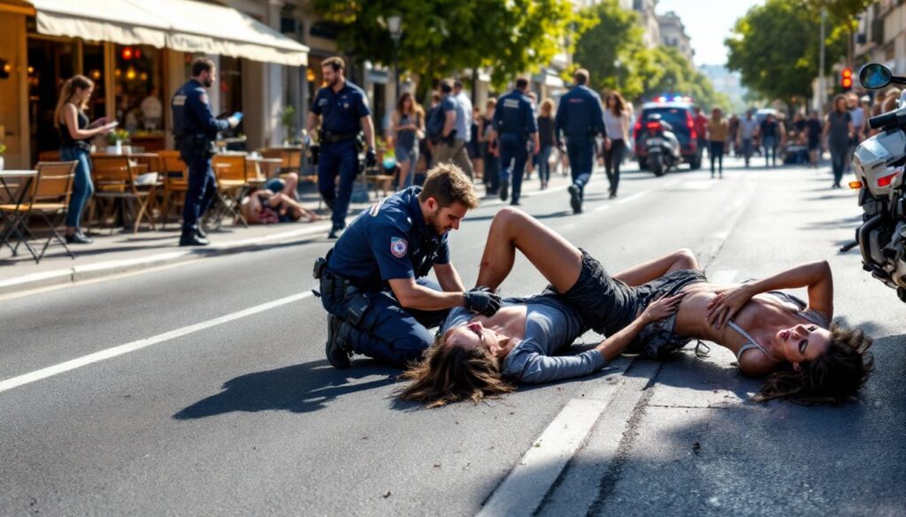 deux piétonnes ont été violemment percutées par une moto à marseille, causant un lourd bilan avec trois blessés graves. découvrez les circonstances de ce drame survenu en pleine rue.