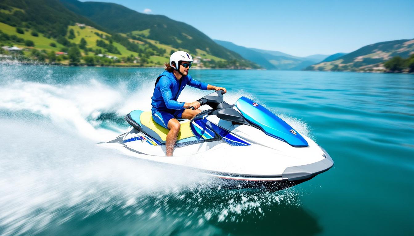 découvrez fabio quartararo, le champion de moto, en pleine aventure sur un jet-ski à bellegarde. plongez dans l'univers dynamique de ce pilote exceptionnel qui allie passion de la vitesse et moments de détente aquatique.