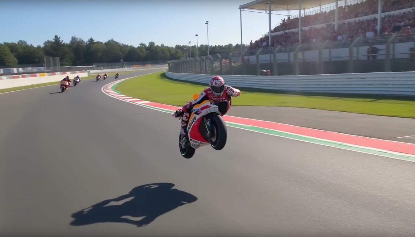 découvrez les temps forts du grand prix de république tchèque de motogp où marc marquez signe une nouvelle victoire éclatante, tandis qu'alex rins fait face à une chute décisive. revivez les moments palpitants de cette course captivante.
