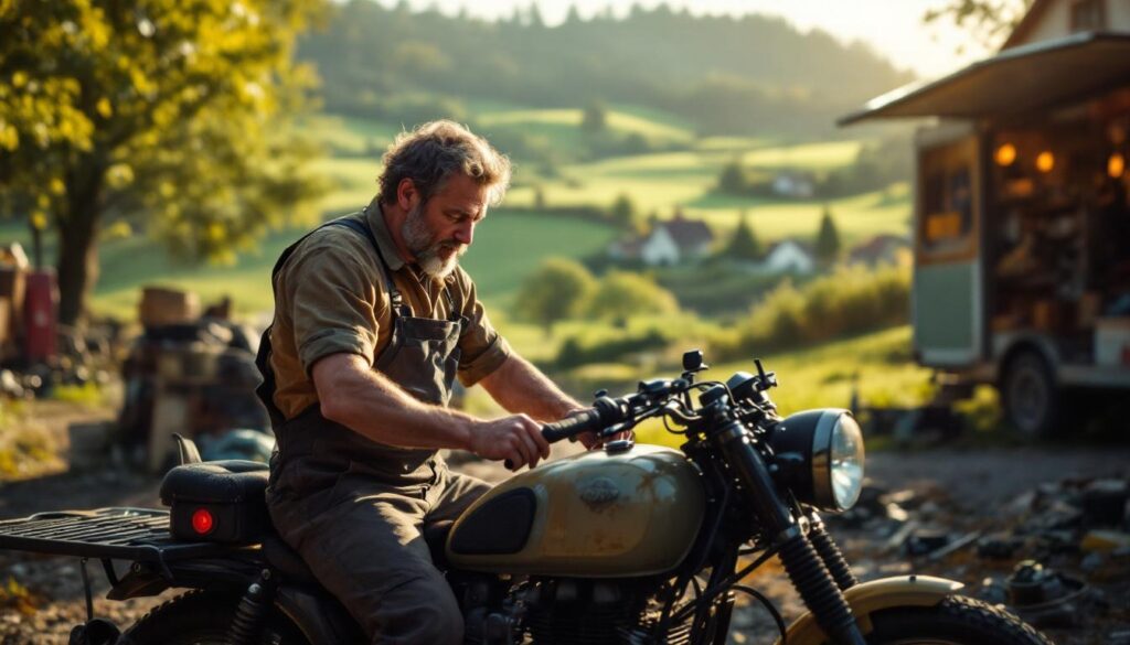 découvrez l'histoire d'un passionné de mécanique moto en normandie qui lance son atelier mobile près d'avranches : réparations, entretien et conseils personnalisés à domicile ou sur rendez-vous.