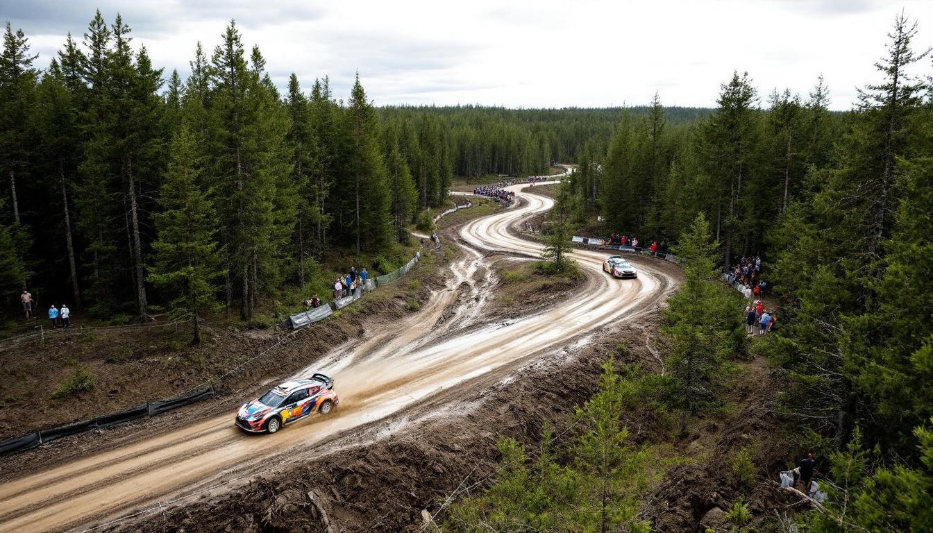 découvrez l'intensité de la compétition au wrc en finlande, où sébastien ogier fait face à la pression croissante de son rival elfyn evans. une bataille palpitante entre deux champions sur les routes emblématiques de la finlande !