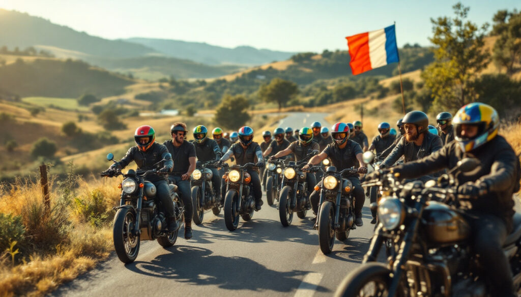 des motards français et portugais se mobilisent ensemble pour protester contre la nouvelle réglementation sur le contrôle technique des motos. découvrez leur alliance et les enjeux de ce mouvement.