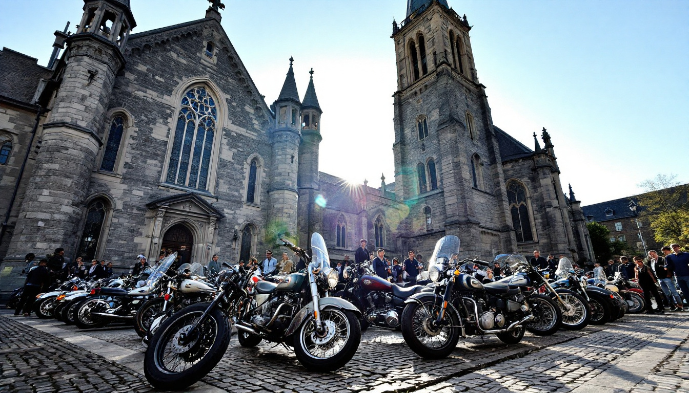 participez à un événement unique le 21 septembre à mayet : rassemblement de 50 motos vintage sur la place de l'église. passionnés, collectionneurs et curieux, venez admirer ces modèles d'exception et partager un moment convivial autour de la moto ancienne.