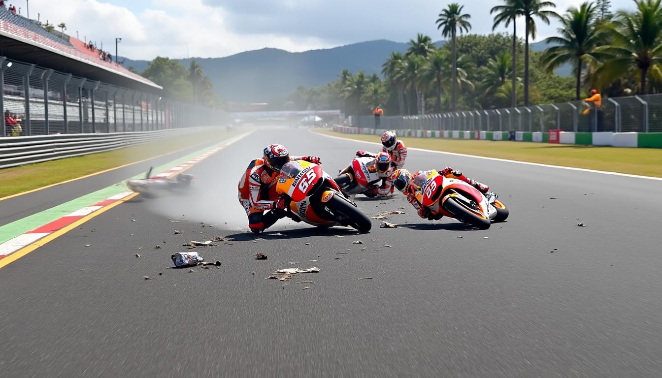 marco bezzecchi partage son ressenti sur la douleur persistante qu'il endure suite à l'accident impliquant marc marquez. découvrez ses révélations et l'impact de cette blessure sur sa carrière en motogp.