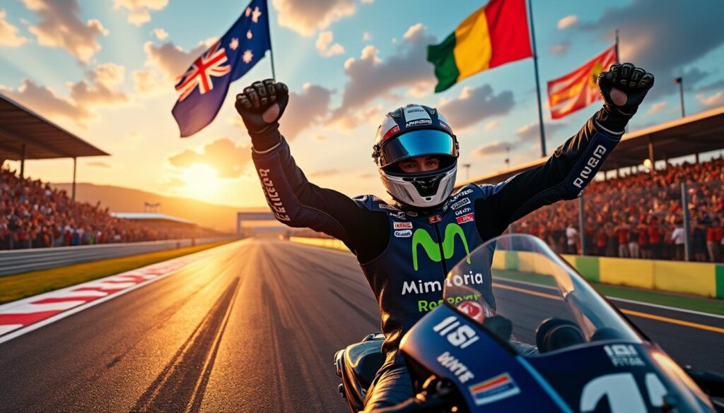 marco bezzecchi avoue qu'il n'aurait jamais cru pouvoir gagner le grand prix d'australie après avoir reçu une double pénalité, créant ainsi l'une des surprises les plus marquantes de la saison motogp.