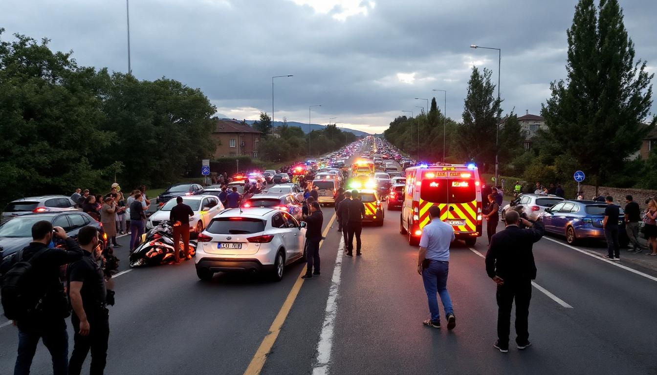 un grave accident s'est produit à bastelicaccia impliquant une moto et une voiture. un motard de 30 ans a été évacué en urgence vers l'hôpital de la miséricorde à ajaccio. découvrez les détails de cette collision.