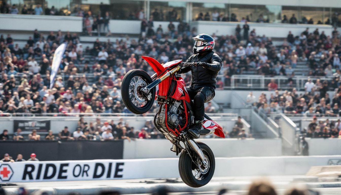 assistez à des shows impressionnants de stunt moto lors des puces motos de l'ouest. sensations fortes garanties entre cascades, acrobaties et passion mécanique !