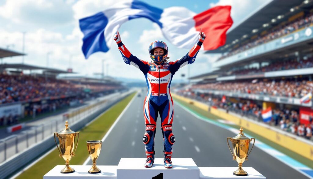 lucie boudesseul, révélation française de l’année en moto, illumine une fois de plus la scène mondiale en hissant fièrement le drapeau tricolore sur le podium. découvrez son incroyable ascension et ses exploits qui marquent l’histoire du sport.