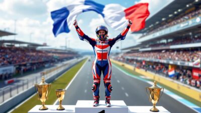 lucie boudesseul, révélation française de l’année en moto, illumine une fois de plus la scène mondiale en hissant fièrement le drapeau tricolore sur le podium. découvrez son incroyable ascension et ses exploits qui marquent l’histoire du sport.