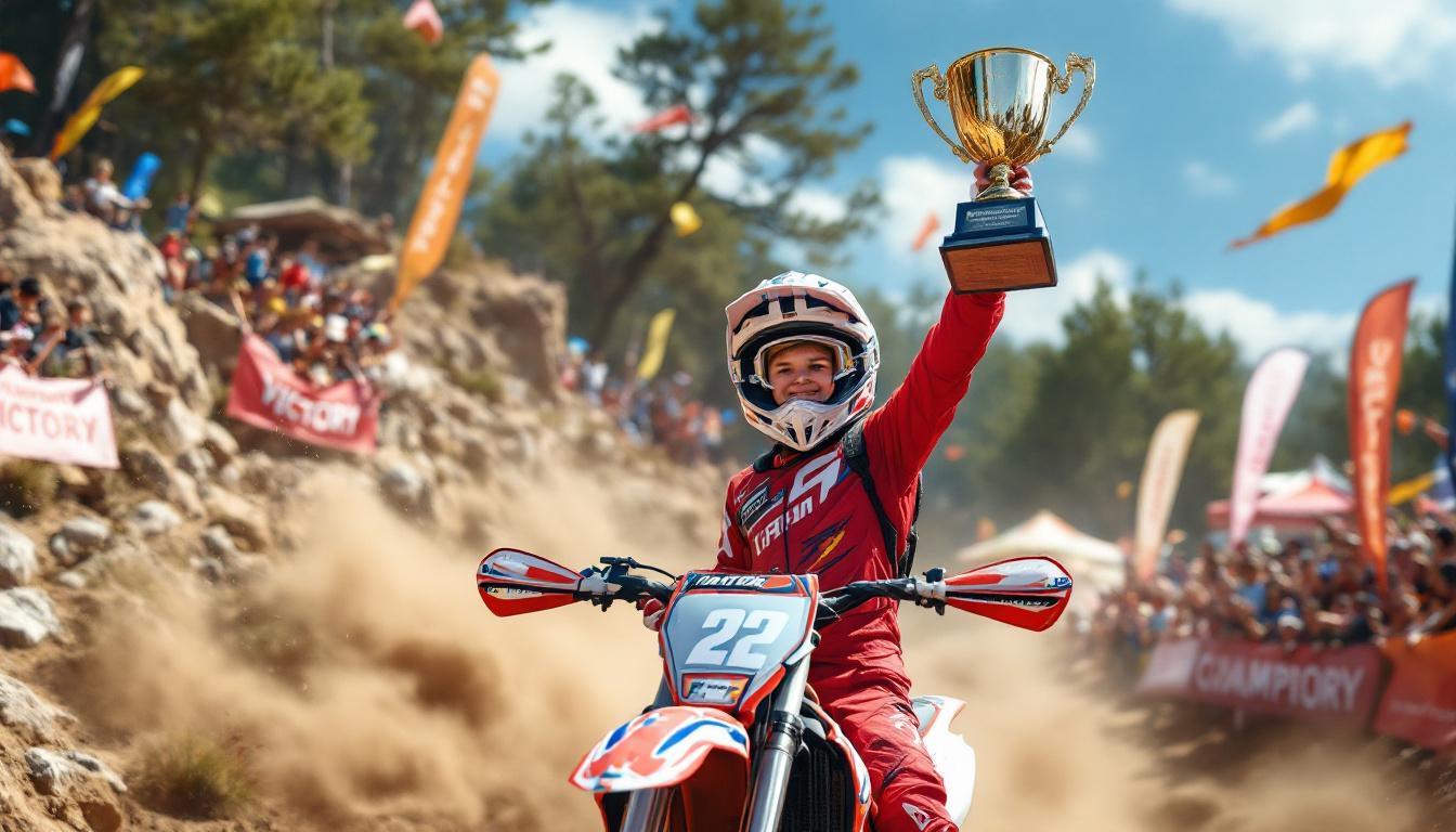 découvrez la saison remarquable de maeron valade, marqué par sa victoire au championnat de france de motocross et une impressionnante deuxième place en enduro kid. retour sur ses exploits et performances exceptionnelles.