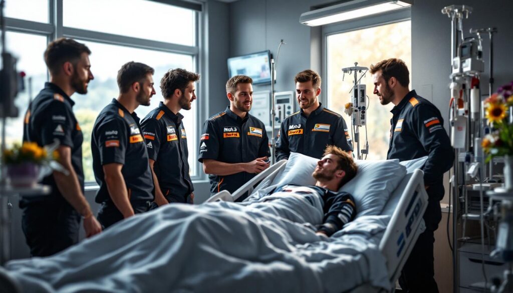 suivez les dernières informations sur l'état de santé des pilotes de moto3 victimes d'accidents. les équipes médicales partagent des mises à jour officielles sur leur rétablissement et leur prise en charge.