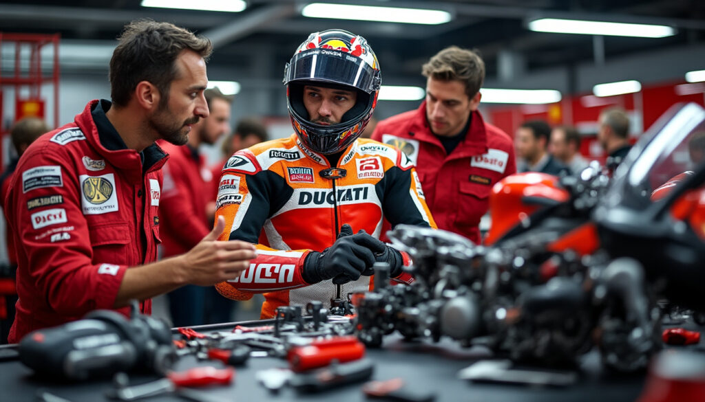 découvrez les coulisses du duo marquez-ducati à travers les confidences exclusives du chef d'équipe rigamonti, plongeant dans la vie quotidienne, la préparation et les secrets de leur collaboration en motogp.