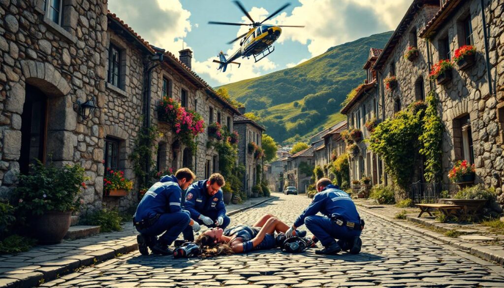découvrez le récit d'une intervention d'urgence spectaculaire : une motarde grièvement blessée secourue par hélicoptère dans un charmant village du pays basque. tous les détails sur cet événement marquant.