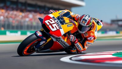 alex marquez teste le nouveau package aérodynamique du gp25 lors de la finale motogp à valence, optimisant sa performance pour la prochaine saison.