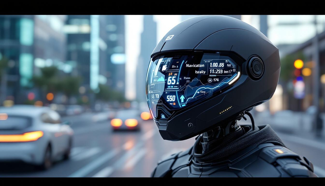 découvrez le casque moto gt-air 3 smart, fruit de la collaboration entre shoei et eyelights, avec affichage tête haute pour une conduite plus sûre et connectée.