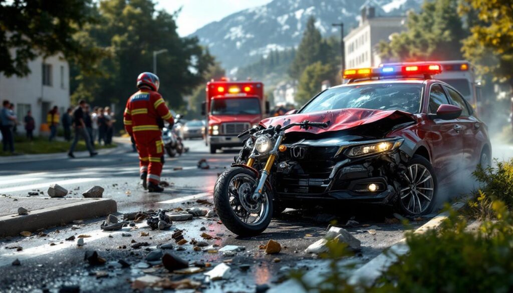 collision spectaculaire entre une moto et une voiture : un motard de 36 ans grièvement blessé, évacué en urgence. suivez les détails de cet accident majeur et les mesures d'intervention.