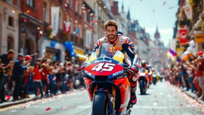revivez la victoire mémorable de johann zarco au grand prix de france 2025 avec une parade moto spectaculaire à travers les rues de clermont-ferrand, célébrant le héros national.