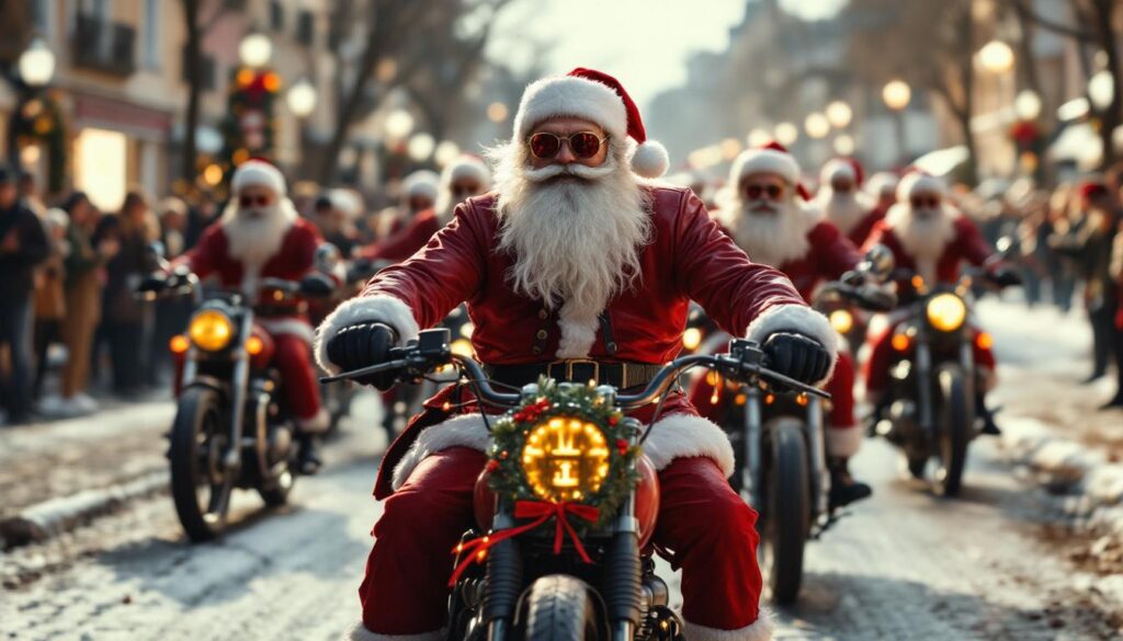 découvrez un événement insolite en loire-atlantique : des pères noël défilent à moto pour le plaisir des petits et des grands. un spectacle festif et original à ne pas manquer !