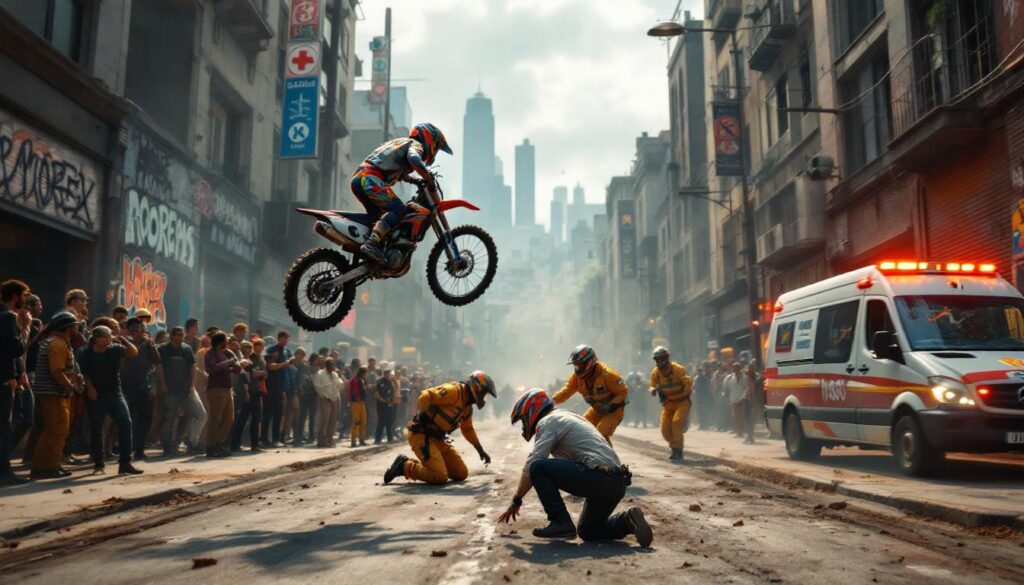 à mourenx, un rodéo urbain a tourné au drame lorsqu'un pilote de moto a été grièvement blessé et transporté à l'hôpital en urgence. découvrez les détails de cet incident choc.