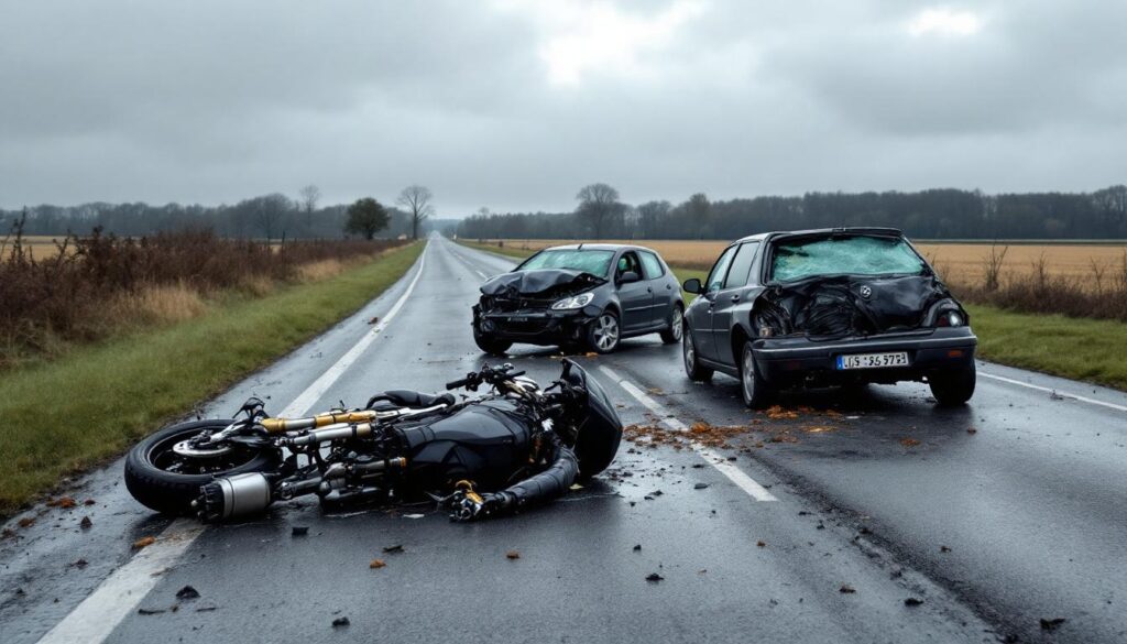une tragique collision entre deux voitures et une moto près d'yvetot a coûté la vie au motard. découvrez les circonstances de cet accident fatal et les réactions des témoins.