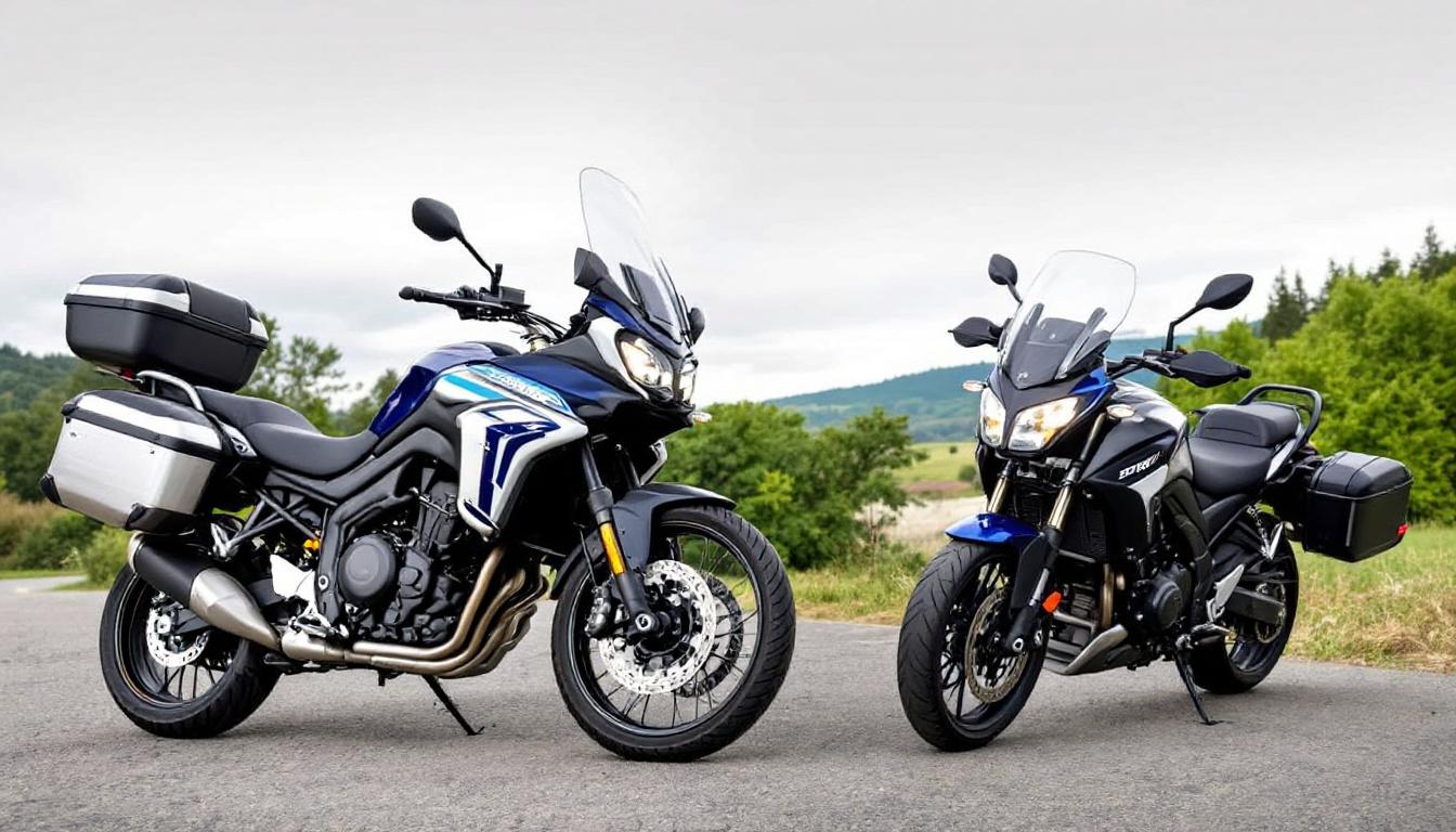 découvrez la nouvelle moto à moteur 3 cylindres, désormais équipée d'une bagagerie intégrée, conçue pour rivaliser avec la honda cb1000gt. alliez performance et praticité sur la route.