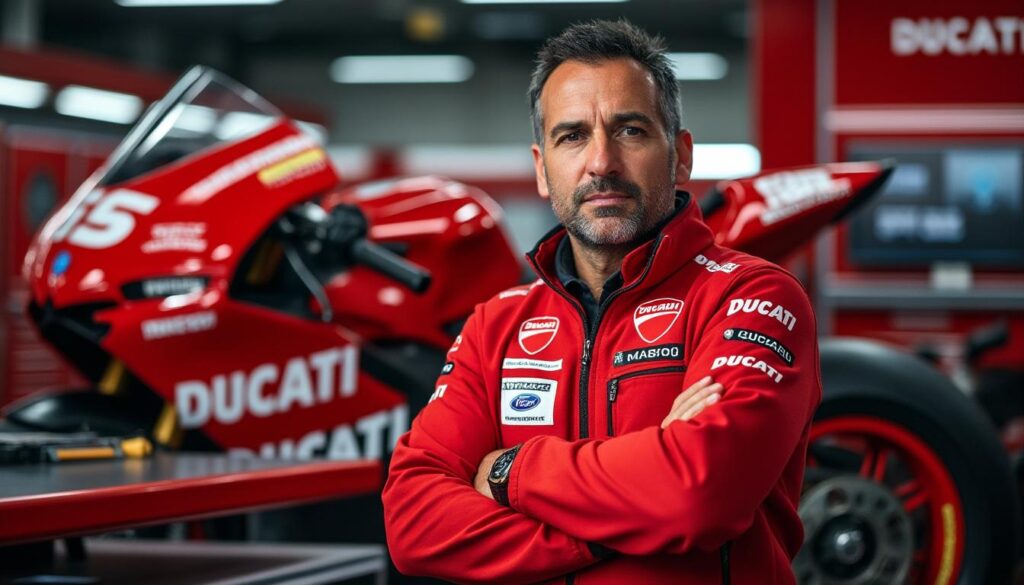 tardozzi dément fermement les rumeurs infondées sur son éventuel départ de ducati en motogp, clarifiant sa position et l'avenir avec l'équipe.