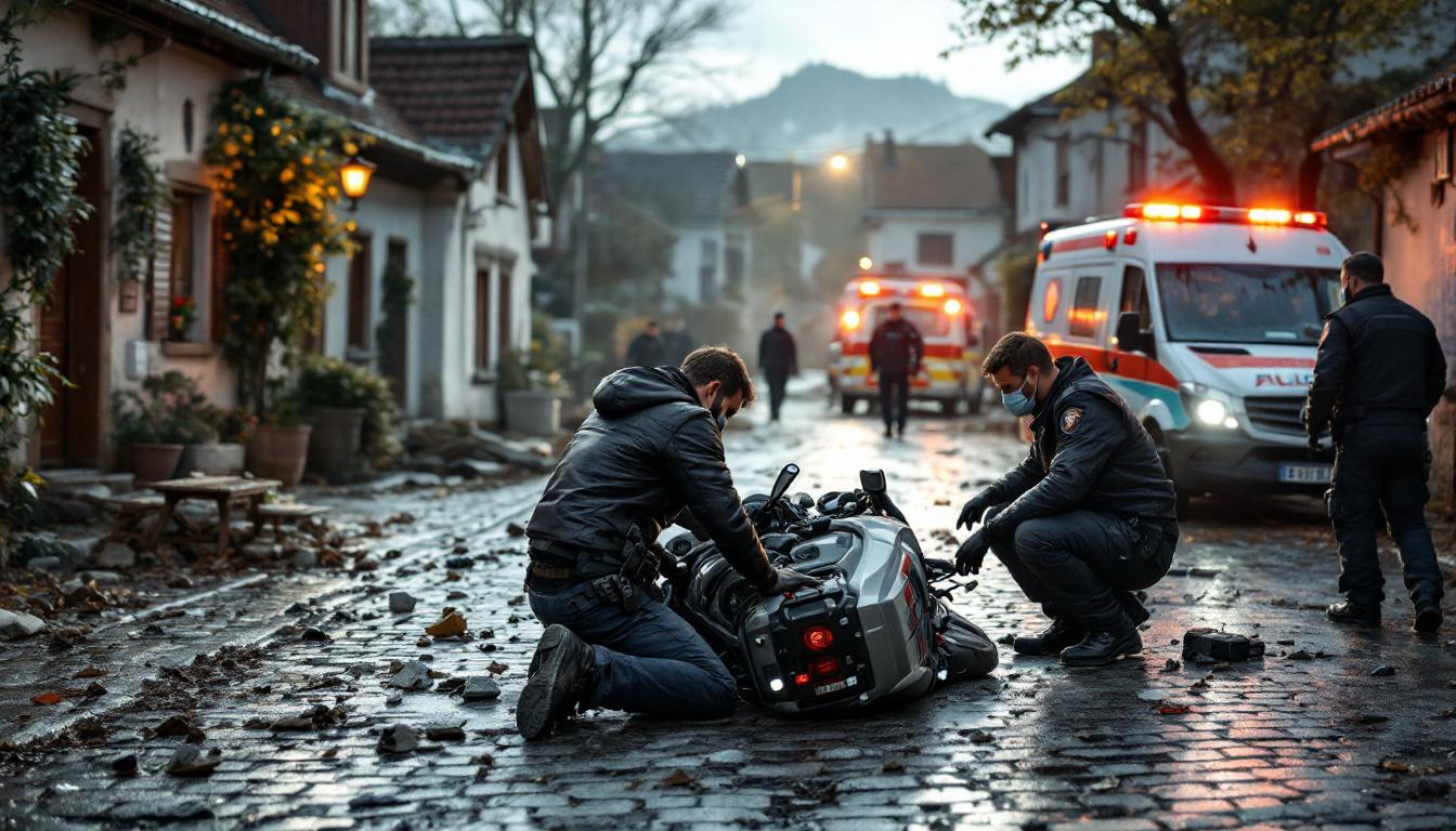 un immense fracas a secoué le hameau saint-julien de plonéour-lanvern, provoquant une émotion profonde suite à la tragique perte d'un motard.