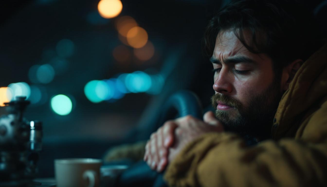 près de carcassonne, une conductrice s'est endormie au volant, causant une collision violente avec une moto. un motard de 73 ans a été grièvement blessé dans cet accident.