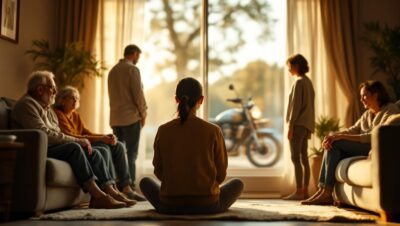 découvrez un film émouvant qui retrace 25 ans de lutte familiale contre la surdité, à travers le regard poignant d'une jeune femme qui ne perçoit pas la moto.