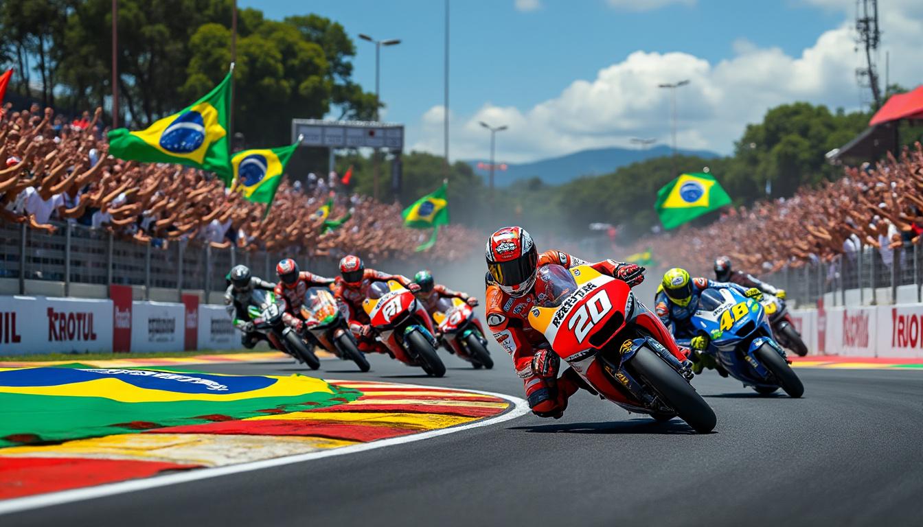 revivez le retour triomphal de marquez au gp motogp du brésil, où il s'impose de manière spectaculaire lors d'une course sprint retardée.