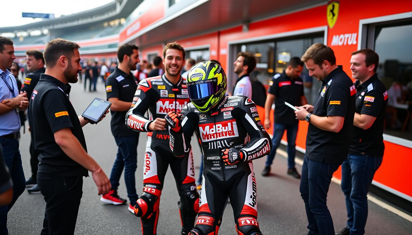 revivez le gp du brésil motogp où bezzecchi et martin offrent un doublé spectaculaire pour aprilia, marquant une performance mémorable et une domination impressionnante sur la piste.
