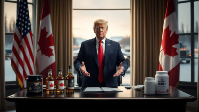 donald trump vise les alcools, les motos et la whey canadienne dans un nouveau bras de fer commercial entre les états-unis et le canada.