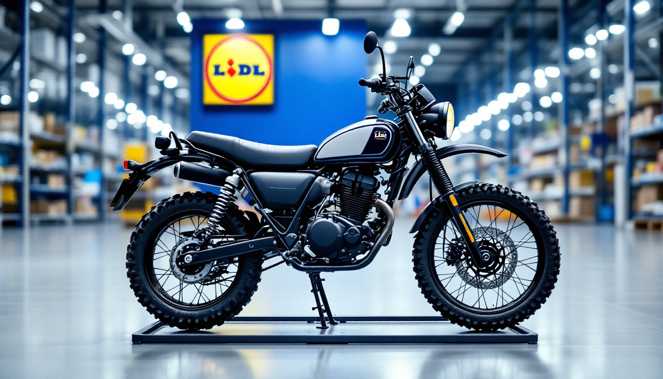 à 2 799 €, lidl propose sur sa boutique allemande un scrambler 125 homologué pour la route. découvrez ce deux-roues accessible et ses caractéristiques.