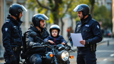 arrêté par les gendarmes alors qu’il circulait à moto avec son jeune enfant, un homme est convoqué devant le tribunal de toulouse.