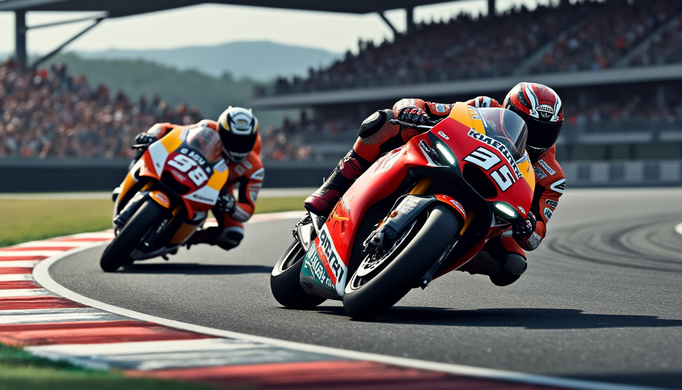 au grand prix du japon, márquez prend rapidement l’avantage sur martín et réduit son retard au championnat dès les premiers tours.
