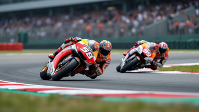 au grand prix du japon, márquez prend le dessus sur moreira et remporte le sprint motogp.